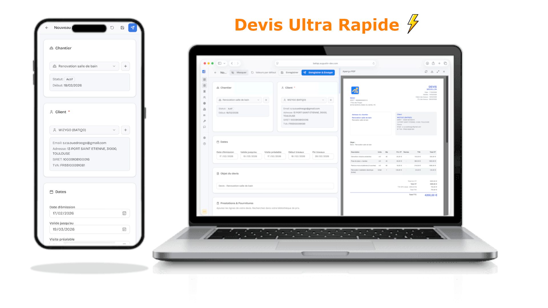Devis ultra-rapides