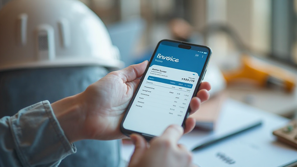 Artisan utilisant une tablette pour facturer