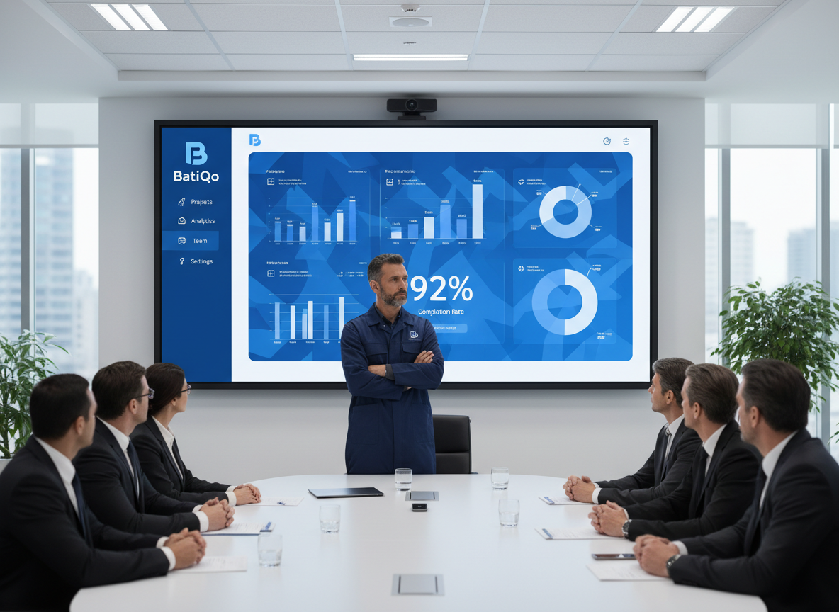 Démonstration BatiQo - Artisan découvrant l'interface