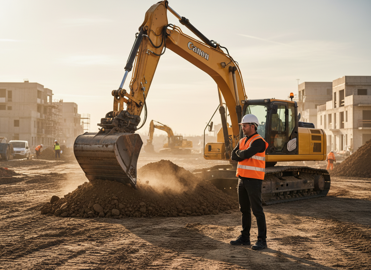 terrassier utilisant BatiQo - logiciel de gestion BTP